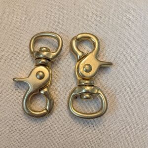 Brass Swivel Lobster Clasps - Pair #33